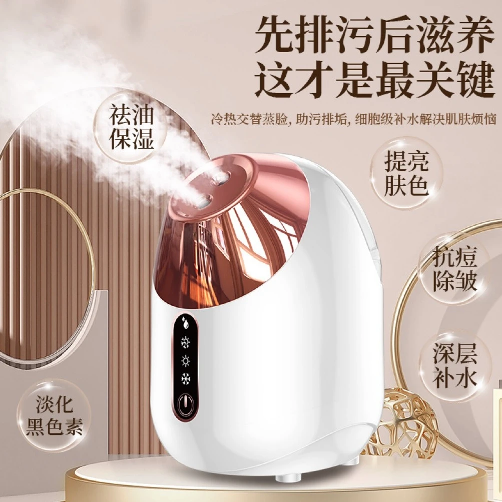 美容院蒸脸器蒸脸仪冷热补水喷雾机保湿双喷专用毛孔家用热喷打开