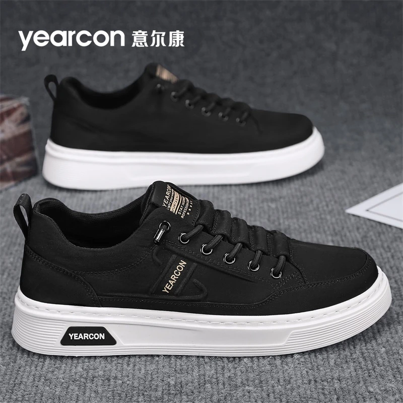 意尔康秋季透气薄款冰丝帆布鞋男鞋2025新款一脚蹬老北京休闲布鞋