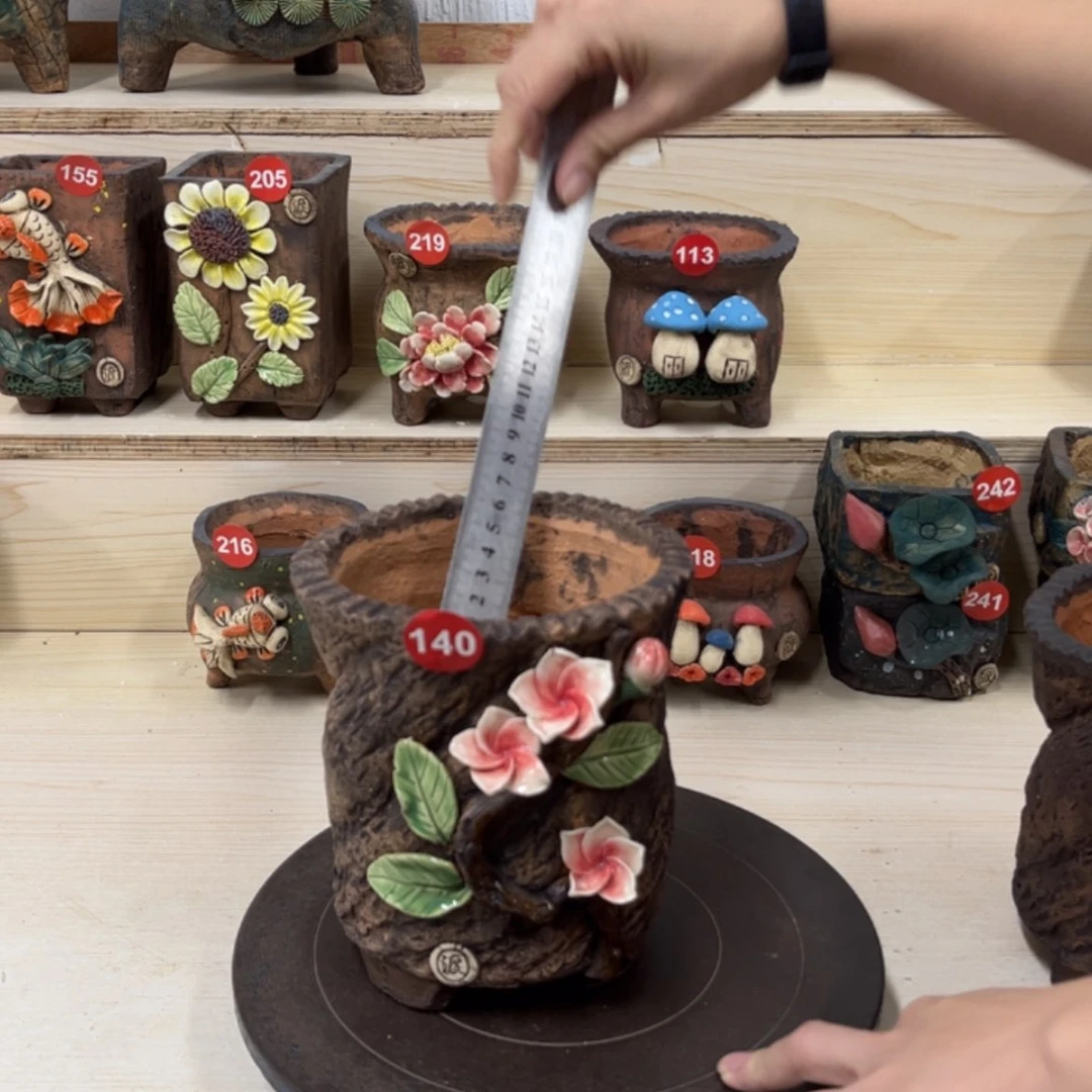 【闪购商品】紫砂花盆140号内口13×11.5外高17