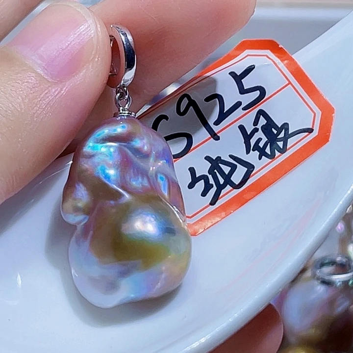 淡水珍珠银S925镶嵌颈饰