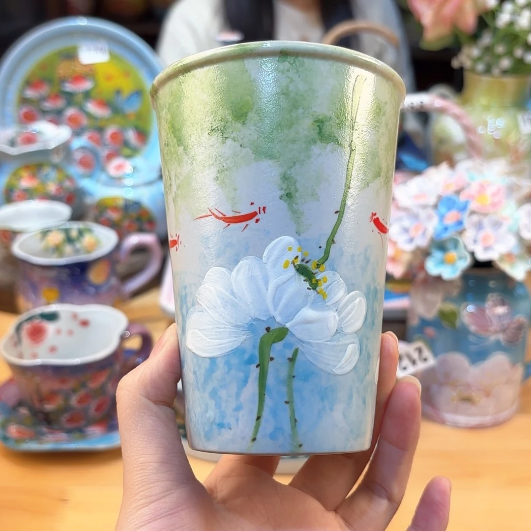 景德镇手绘高温釉下彩陶瓷茶具