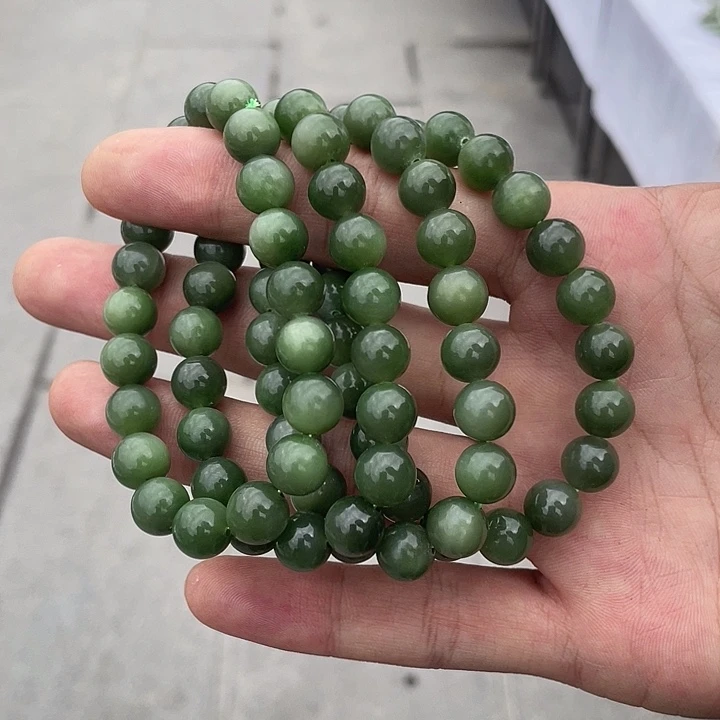 和田玉手镯未镶嵌高品质碧玉手串猫多样性发货拍一发一