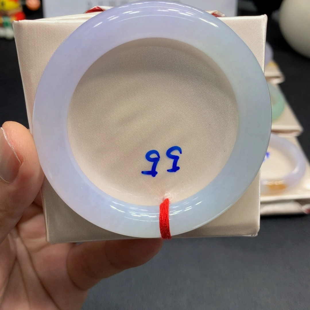 未镶嵌手镯（圆镯）翡翠翡翠手镯冰紫圆条9