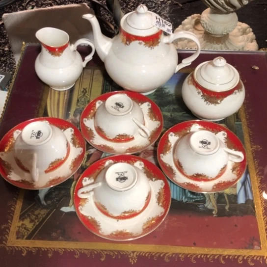 陶瓷11头茶具咖啡套组特价包邮不退换