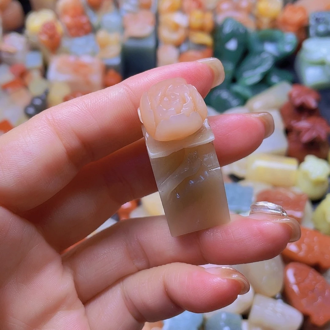 青田石印石花开富贵