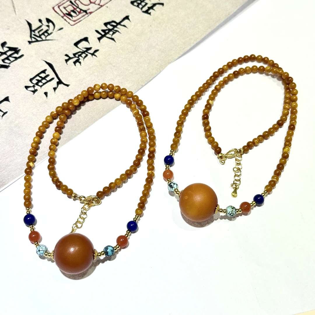 【小宝珠宝】28 T26820-蜜蜡项链-多样性发一件-20mm