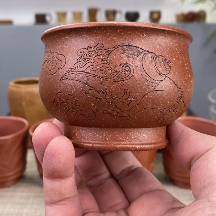 紫砂茶杯宜兴紫砂主人杯