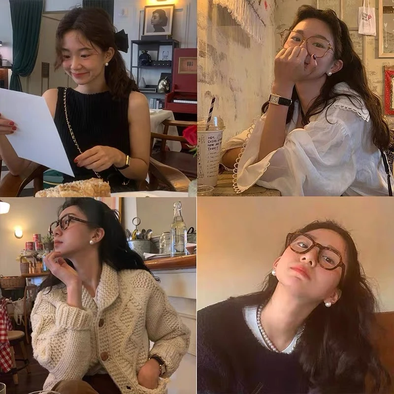 925银亚克力耳饰 A15Y-9#把珍珠的高贵展现的恰到好处的耳钉