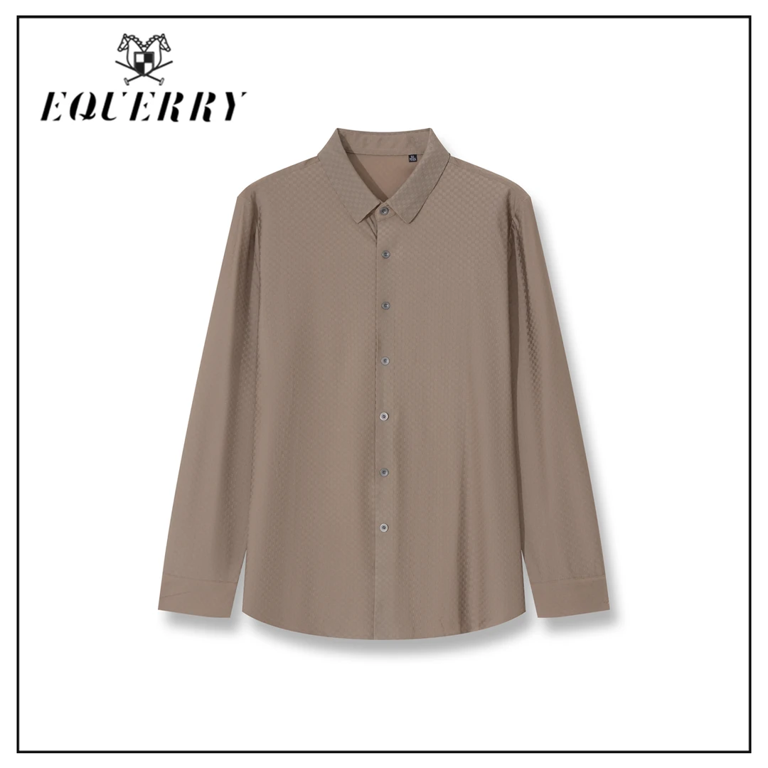 【贺邦夫妇专属】EQ男装爱马人士flash-colore休闲菱格衬衫-C331