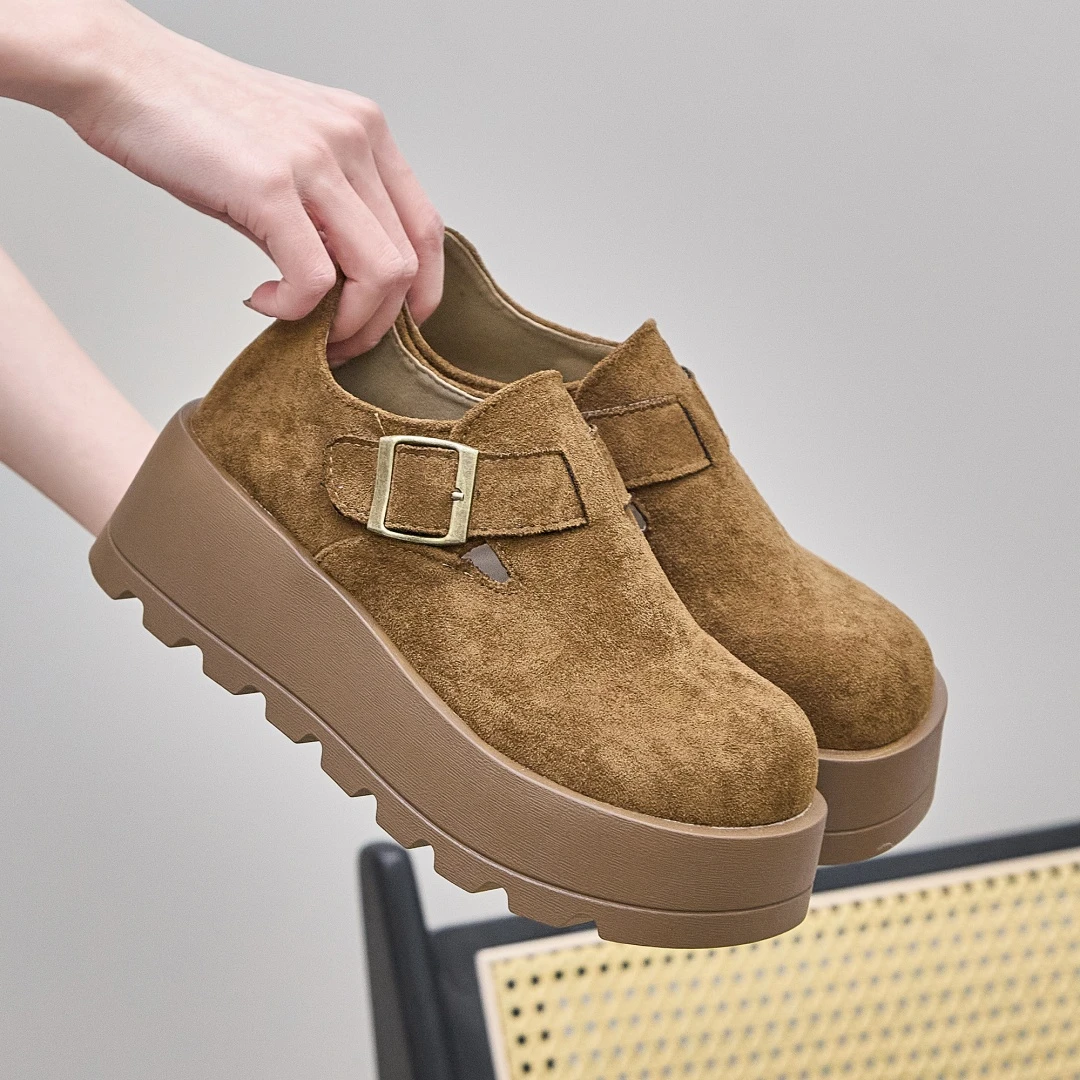 W2025春季新款边扣款厚底勃肯鞋潮流复古舒适女单鞋MN51286