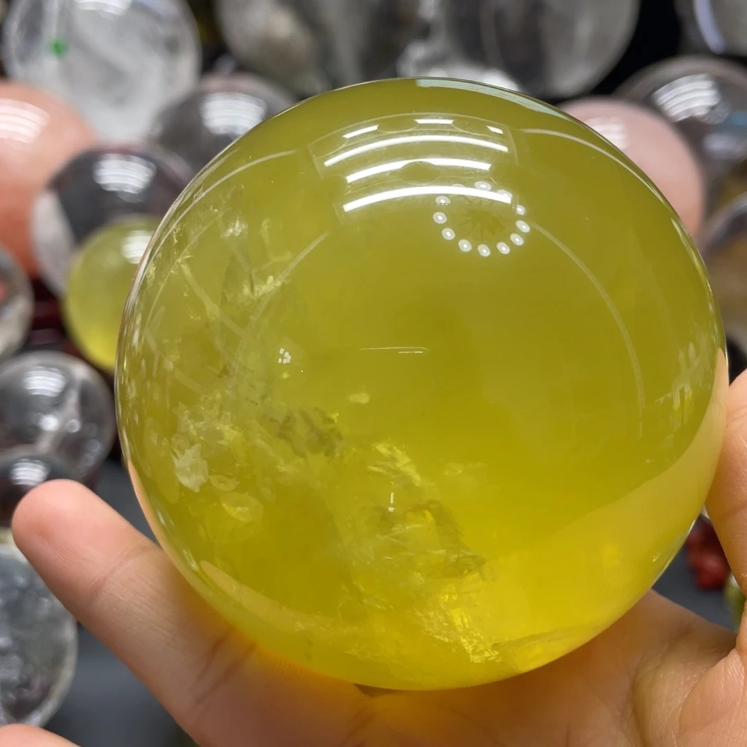 水晶MM黄水晶球L1905未镶嵌