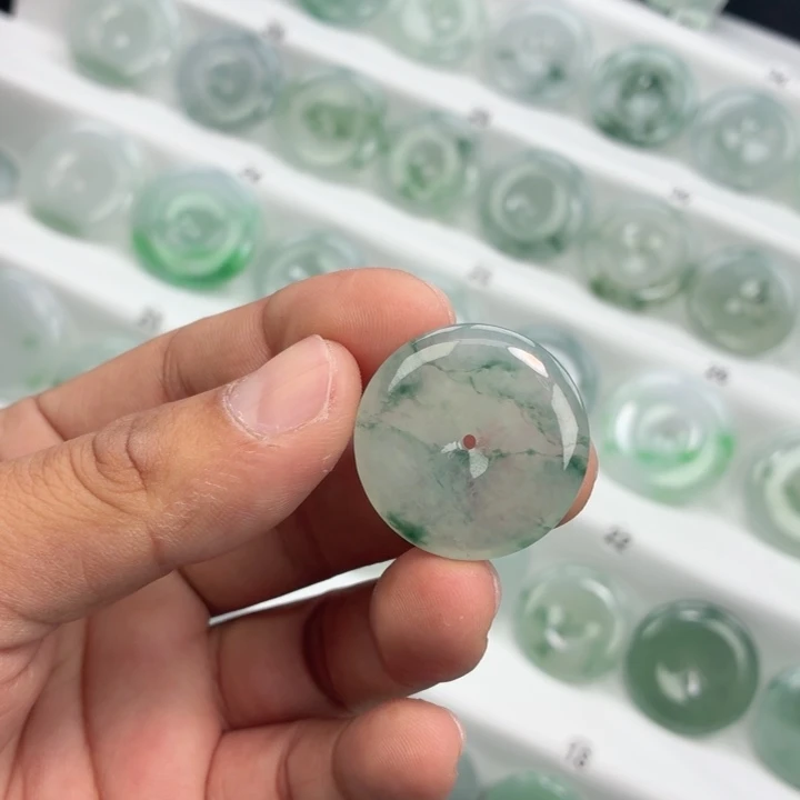 翡翠未镶嵌颈饰缅甸天然A货翡翠29.6-6.0