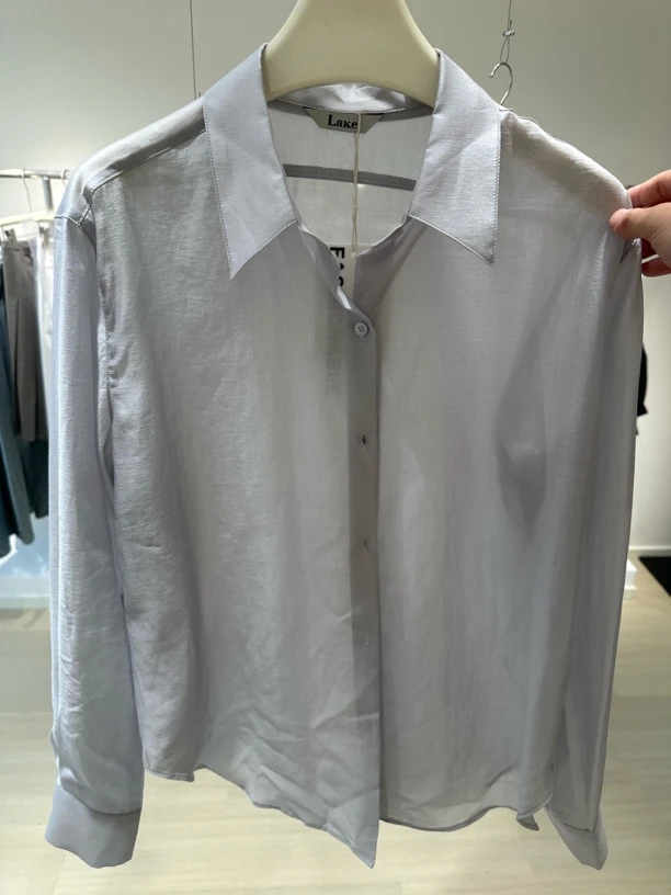 韩国东大门灰色衬衫