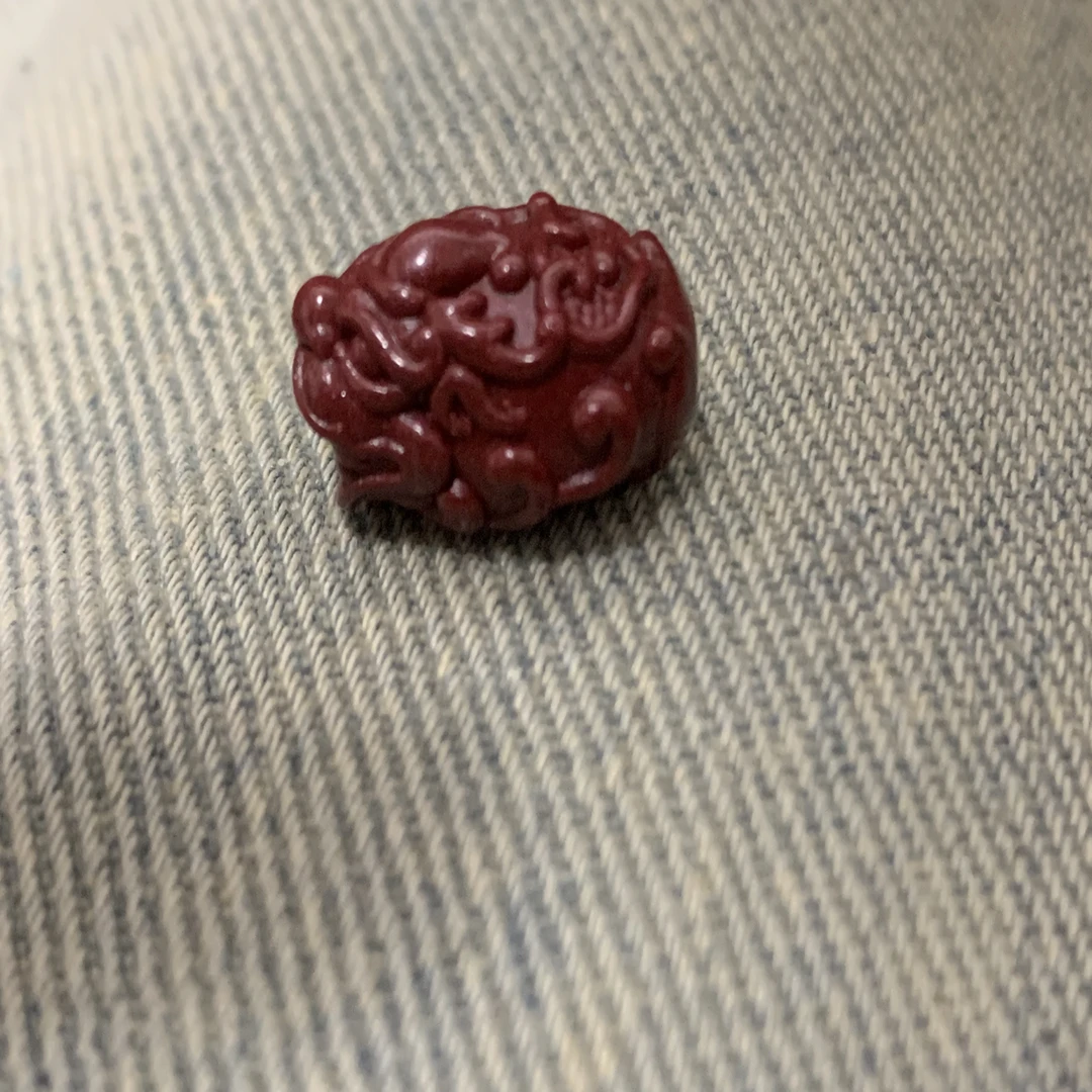 含辰砂工艺品M200貔貅雕刻配件3.4克16-11.3-10mm