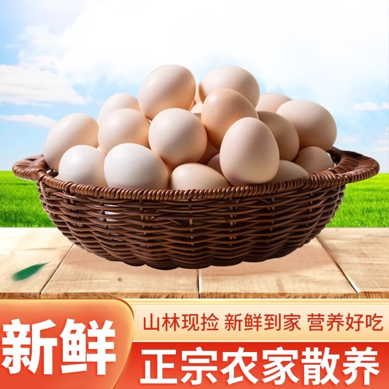 农家散养土鸡蛋新鲜健康营养适合孕妇月子食用