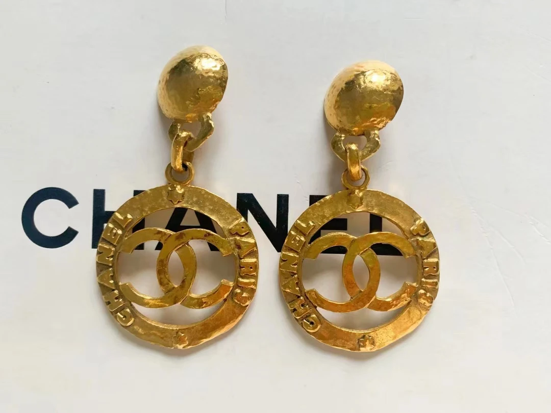 95新 Chanel/香奈儿 Chanel vintage香奈儿中古圈圈耳夹