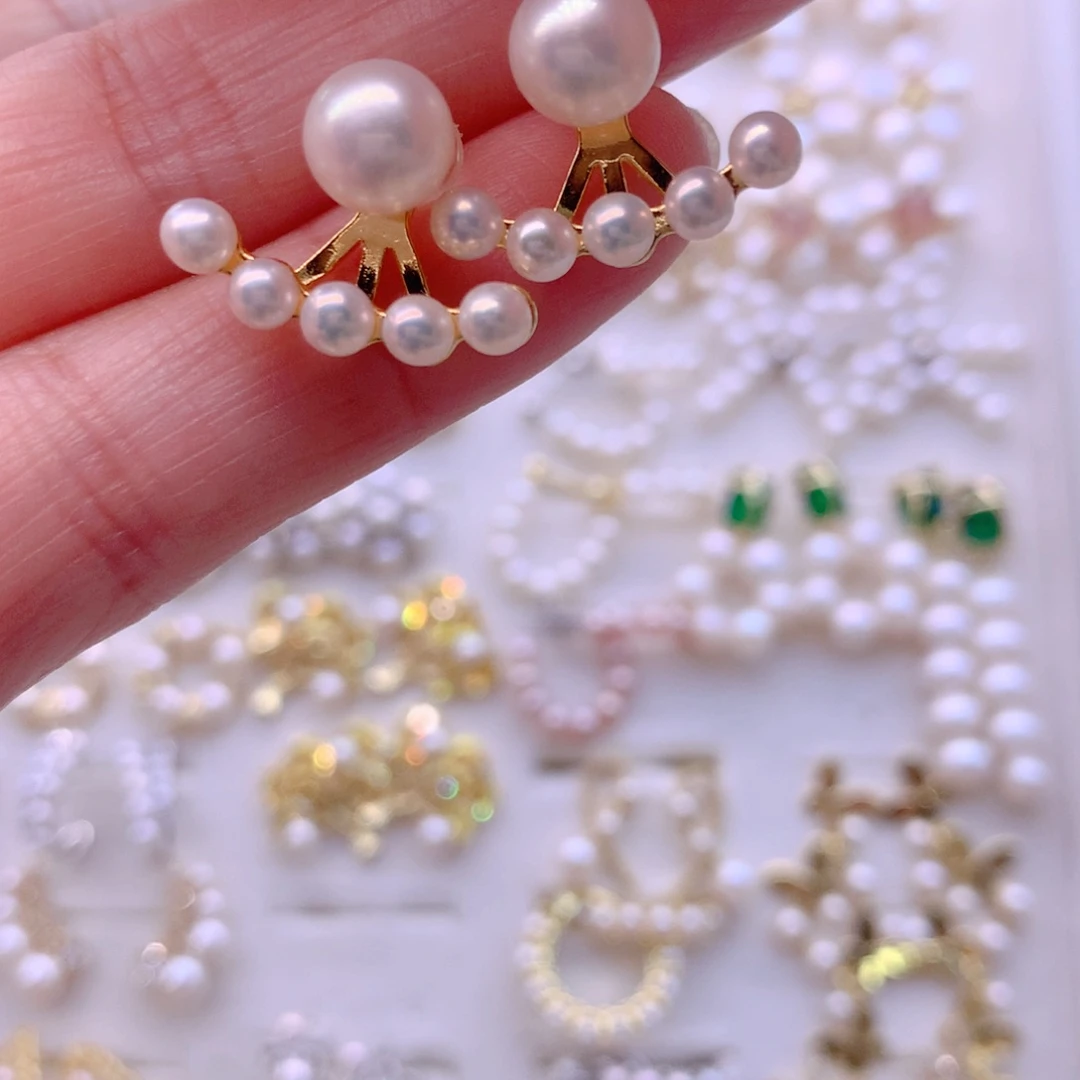 淡水珍珠耳饰合金