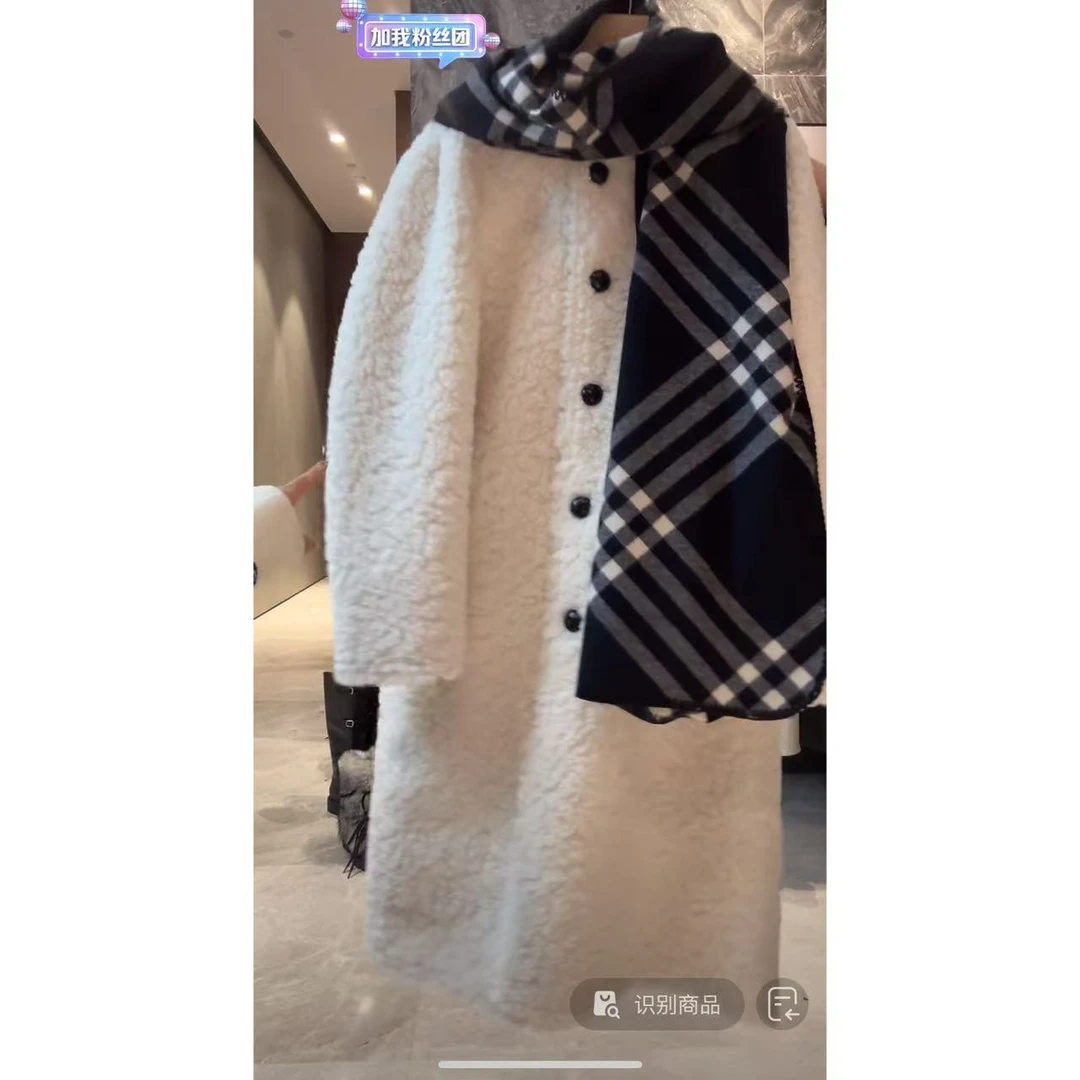 徐秋阳   白羊  百搭时尚休闲设计感显瘦显白毛毛外套11873