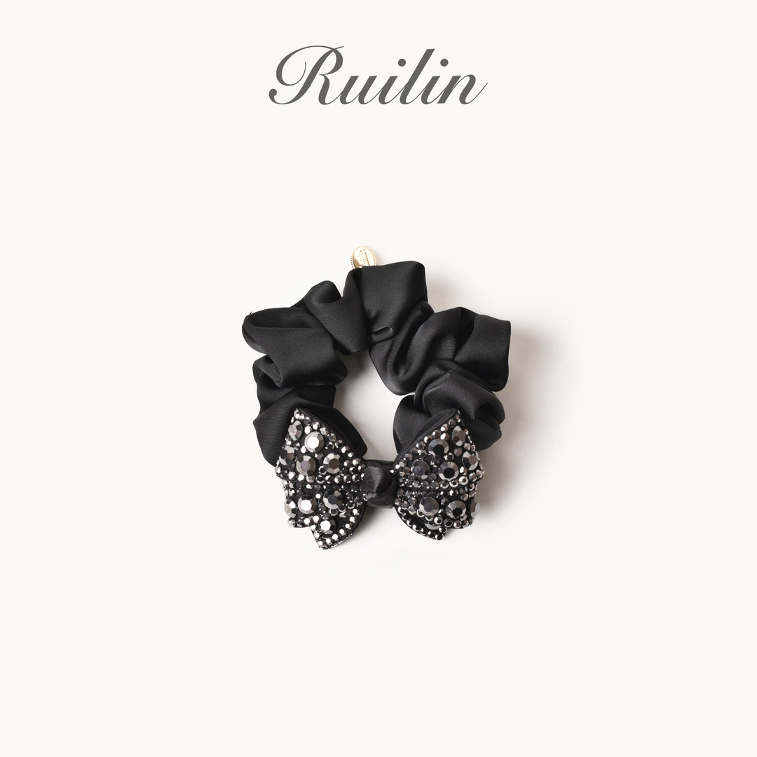 RUILIN【美乐蒂】发圈圆钻蝴蝶结气质高级感百搭
