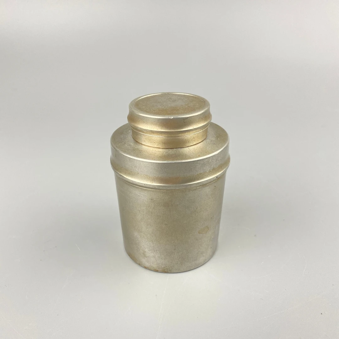 清中晚期小锡茶叶盖罐【古董拍卖】PY25PY0123019