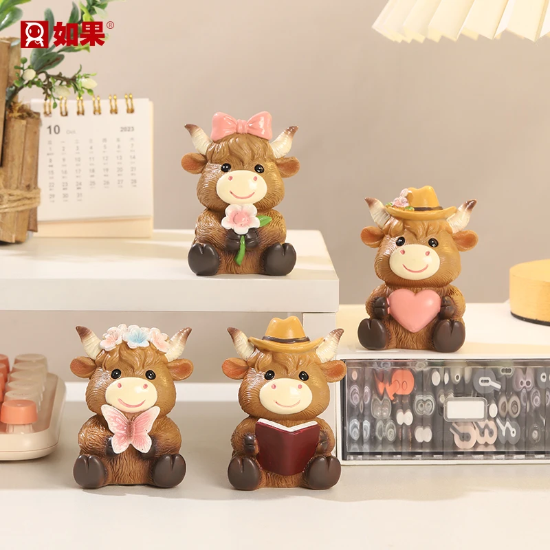 ROOGO/如果简约卡通办公室桌面摆件新房客厅展示柜高档酒柜装饰品