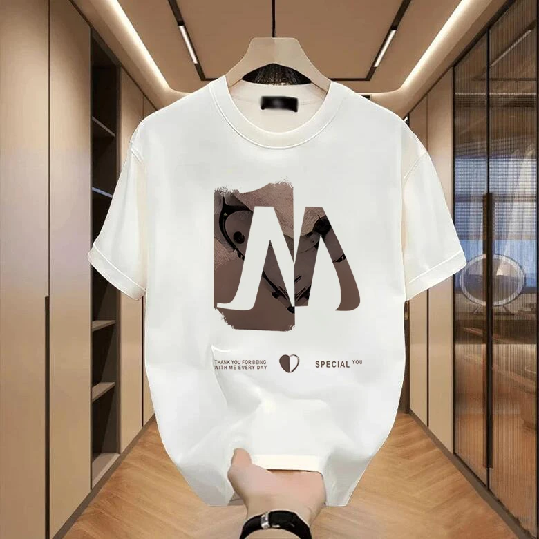 仓石一树字母印花短袖T恤男士夏季时尚潮牌宽松潮流半袖百搭上衣