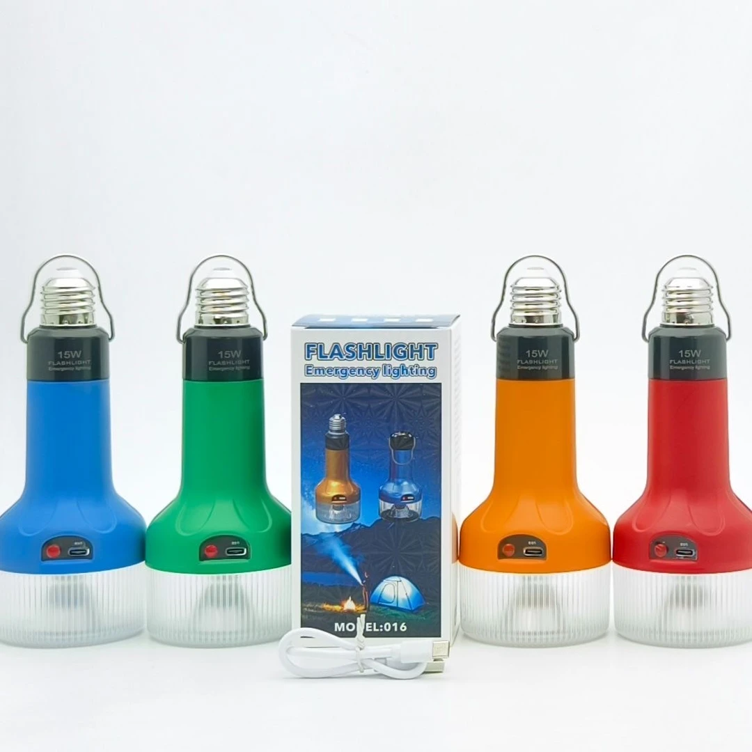 旗旺户外露营灯帐篷灯可充电超长续航挂式灯钓鱼灯E27螺口手电筒