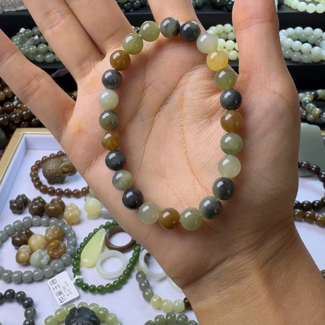 散***拉未镶嵌手链和田玉