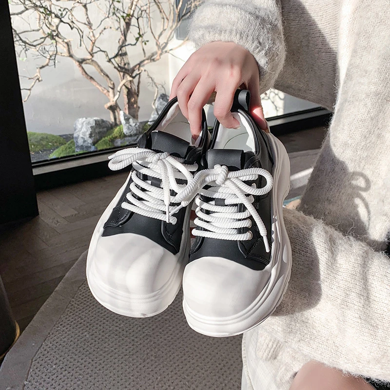 厚底炸街款老爹鞋女2025秋季新款帆布时尚洋气增高休闲鞋女老爹