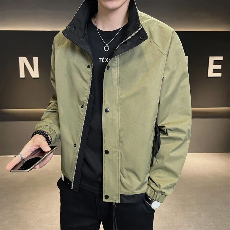 TUCANO/啄木鳥立领夹克男士春秋季拼色外套休闲宽松帅气百搭上衣