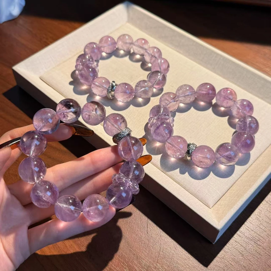 紫阿塞紫水晶手串手链 颜色微差多样性发其一ZF416