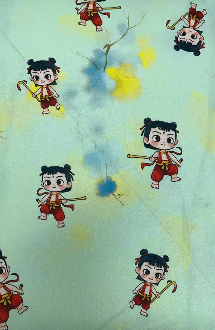 100全小哪吒千红定制时尚面料  定制商品不支持退货