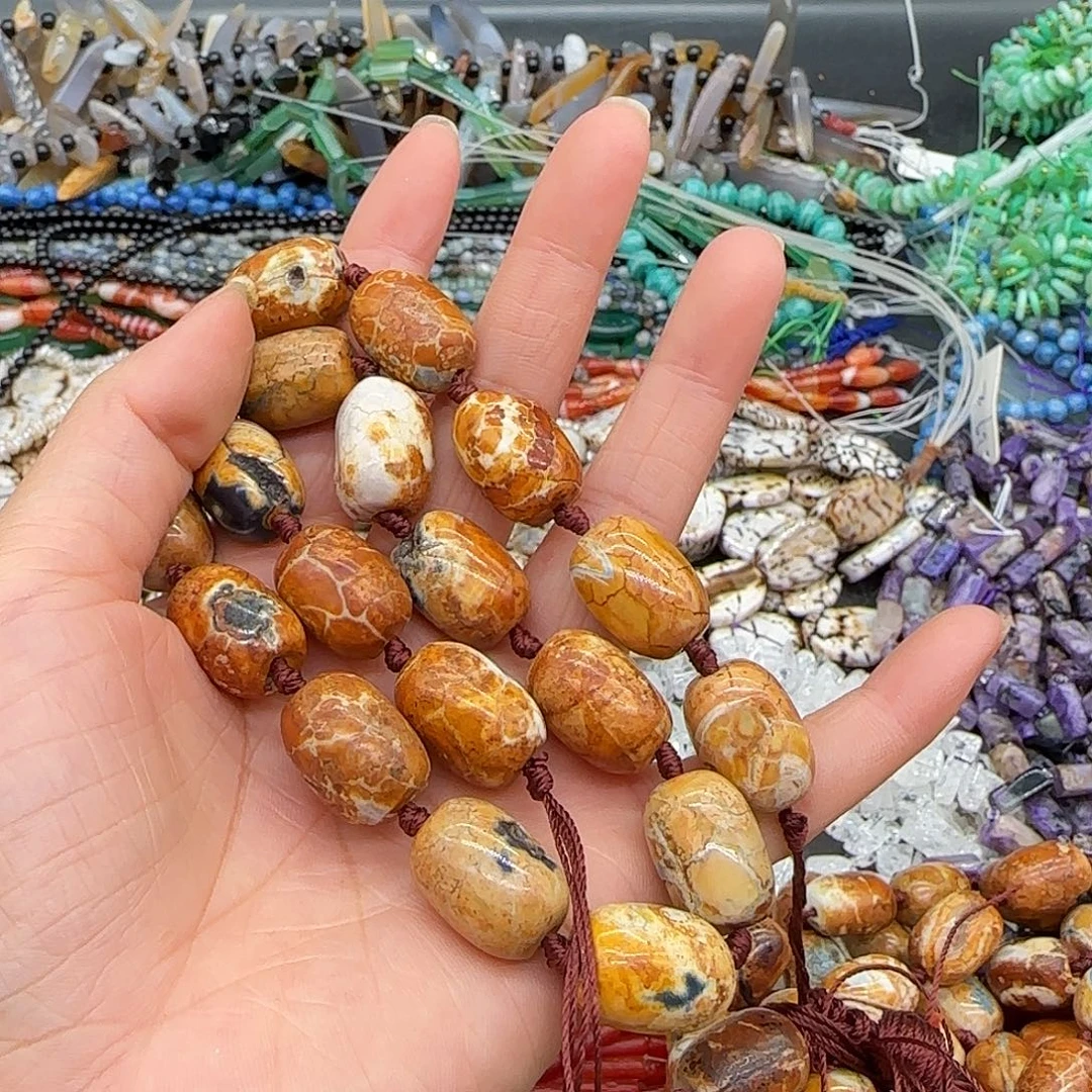 玛瑙/玉髓合金珠宝半成品玛瑙晶洞13mm一条