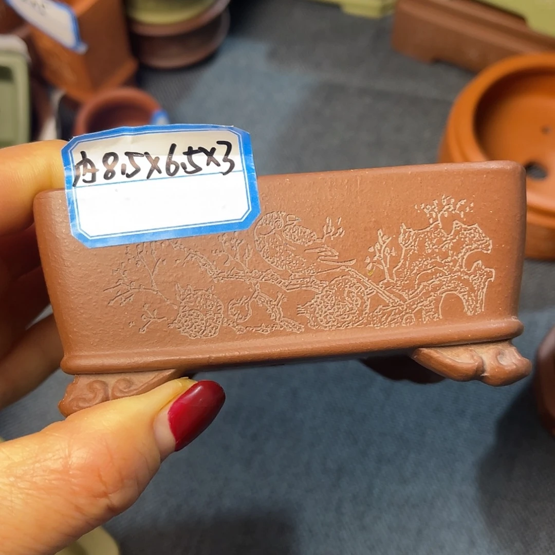 精选紫砂长方马槽盆