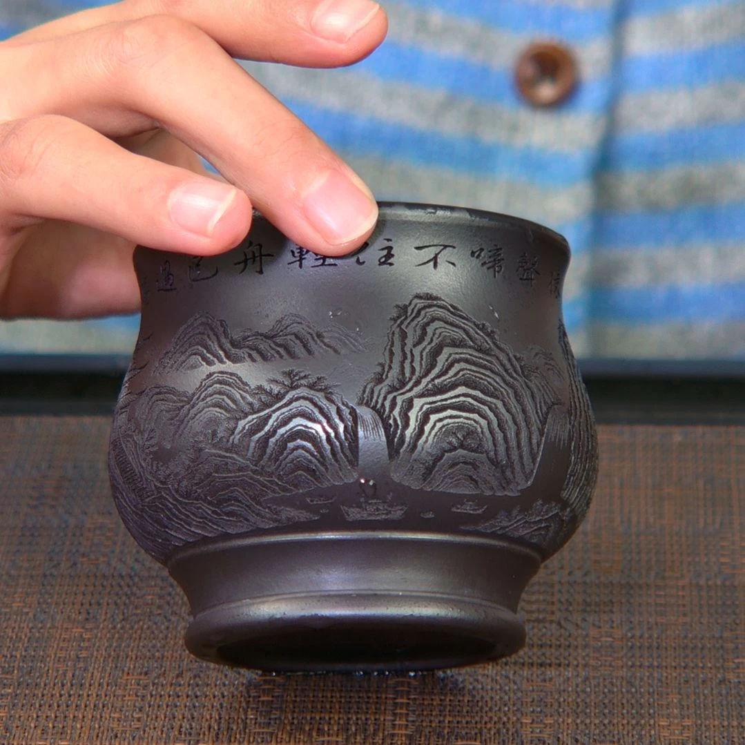 茶杯紫砂高货放漏