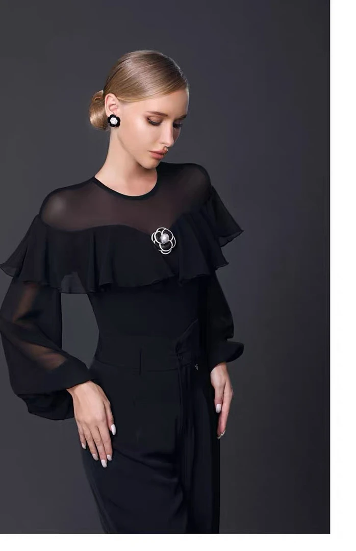 女士洋气长袖摩登舞连体国标交谊舞蹈练功舞服新款摩登服装