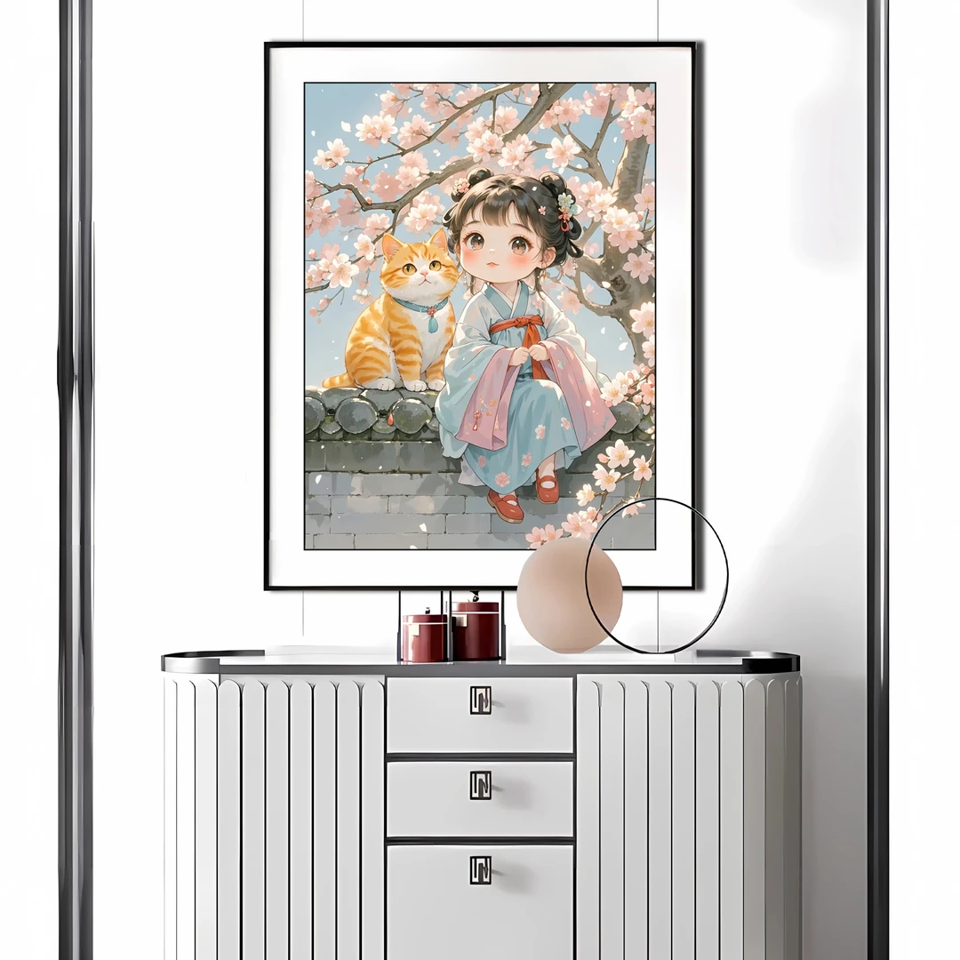 【金丝布】6676两小无猜十字绣大格60x80厘米满绣