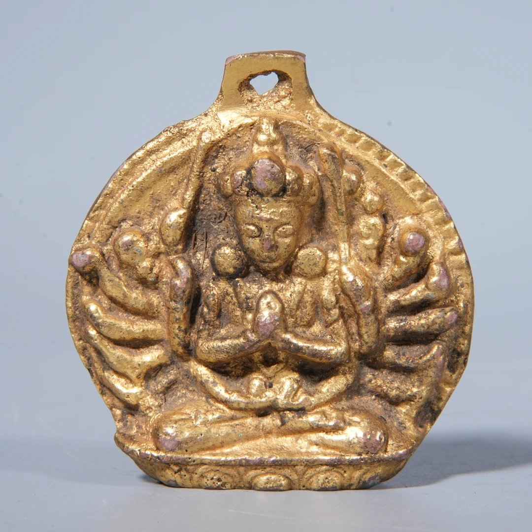 Tgz35 清代 铜鎏金擦擦