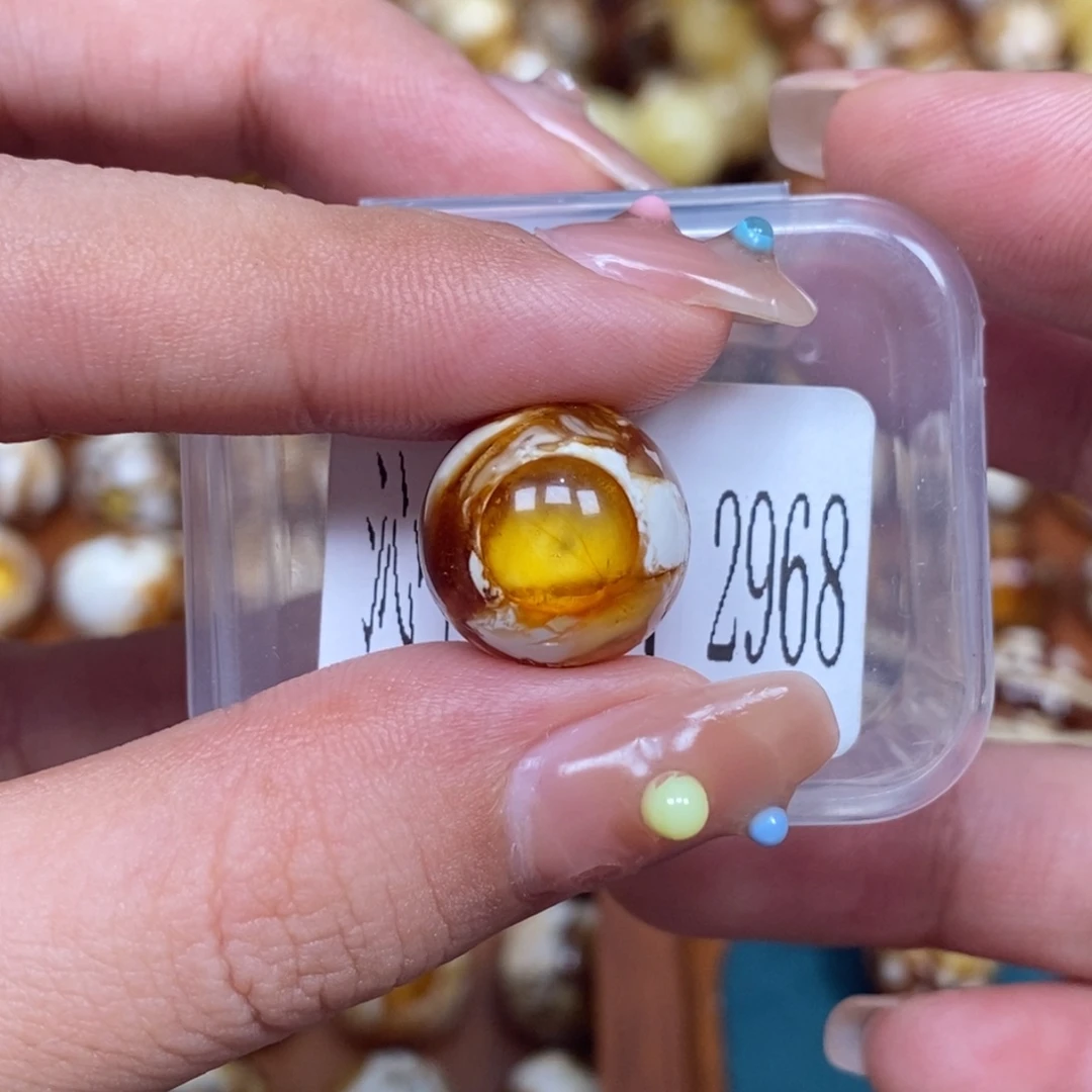 沁色蜜蜡未镶嵌2968