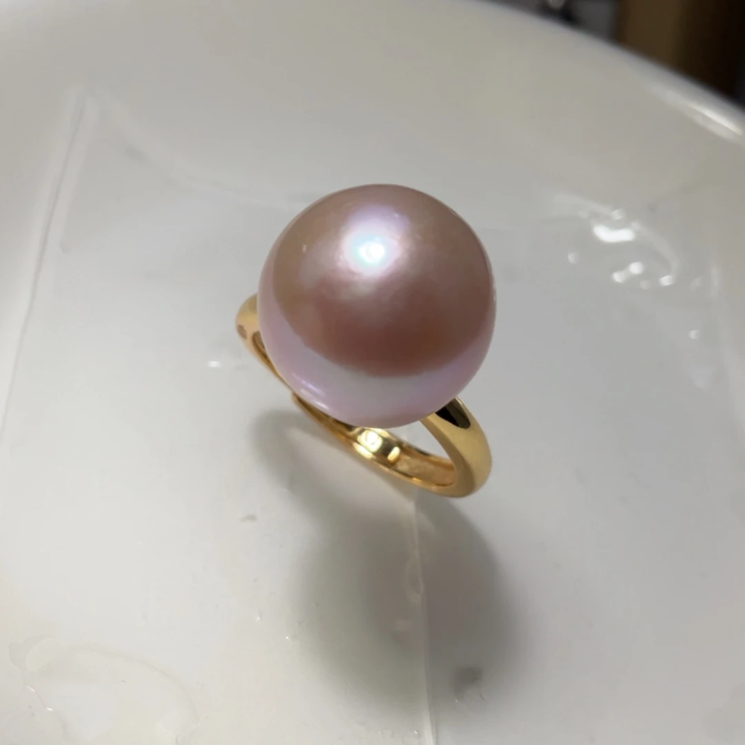 戒指银S925镶嵌淡水珍珠