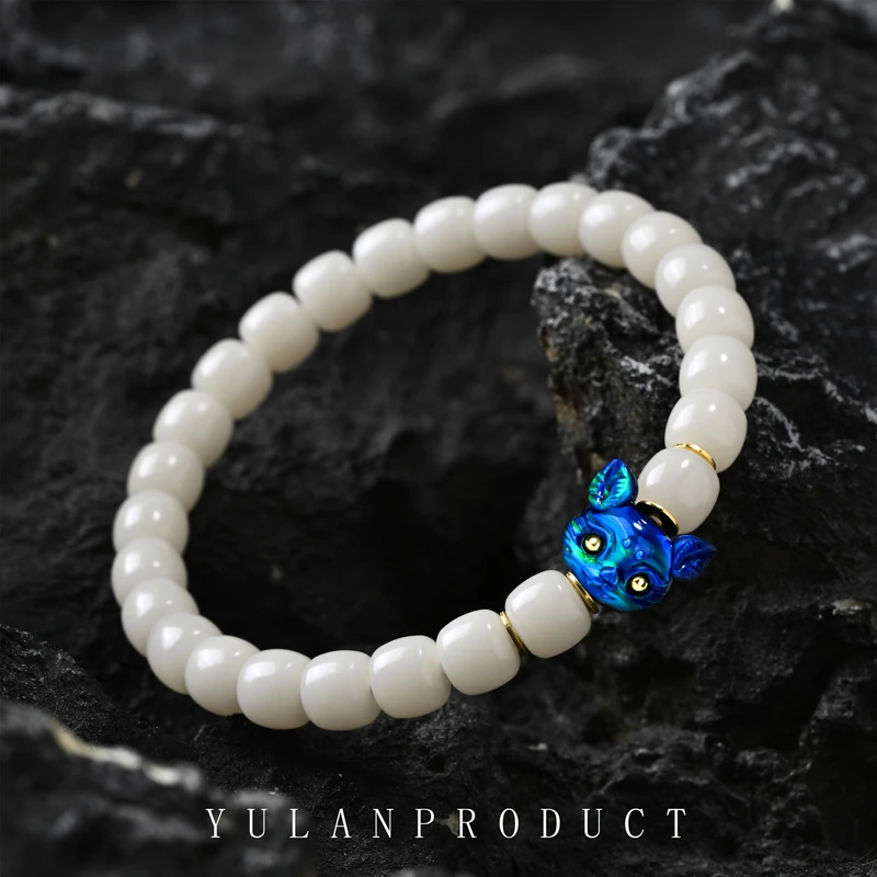 钰澜文玩【文】【灵兔】菩提根8mm+灵兔搭配款-精工百搭