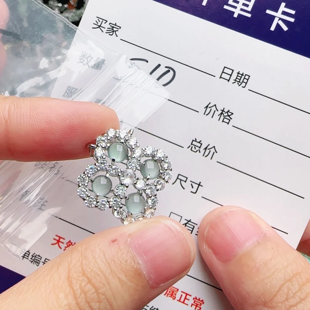 银S925镶嵌戒指翡翠