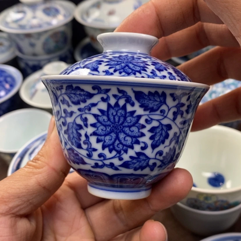 【闪购商品】景德镇青花瓷盖碗