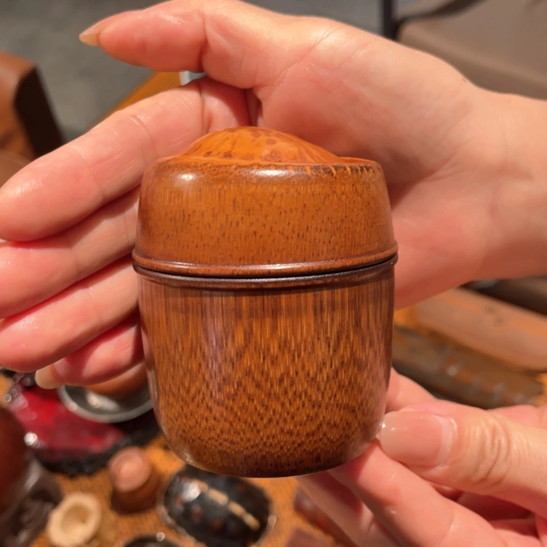 紫砂石头老楠竹茶仓