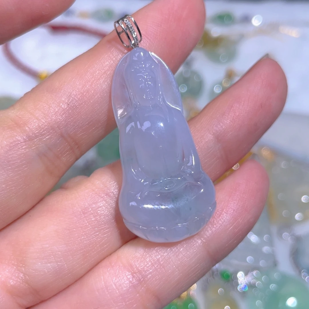 颈饰18K金镶嵌翡翠翡翠