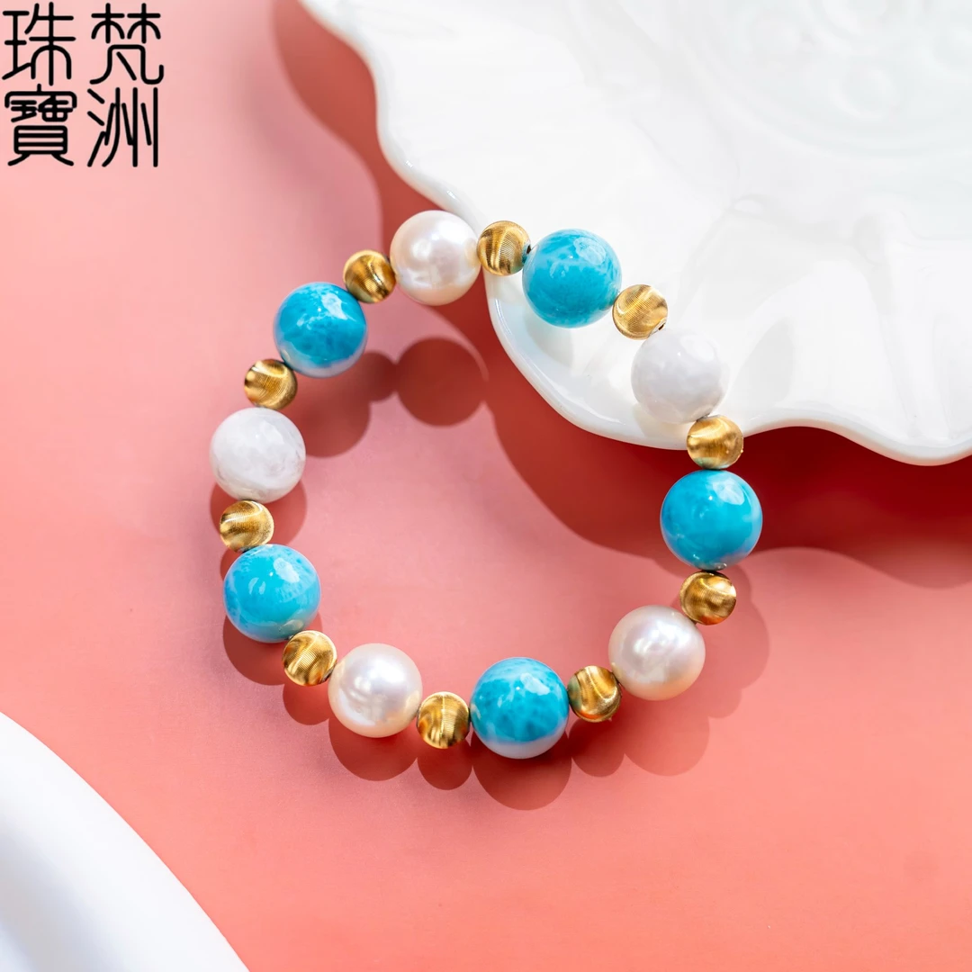 【赤羽梵光】手工定制 海纹石手串 FZD4940-K 多样性发一