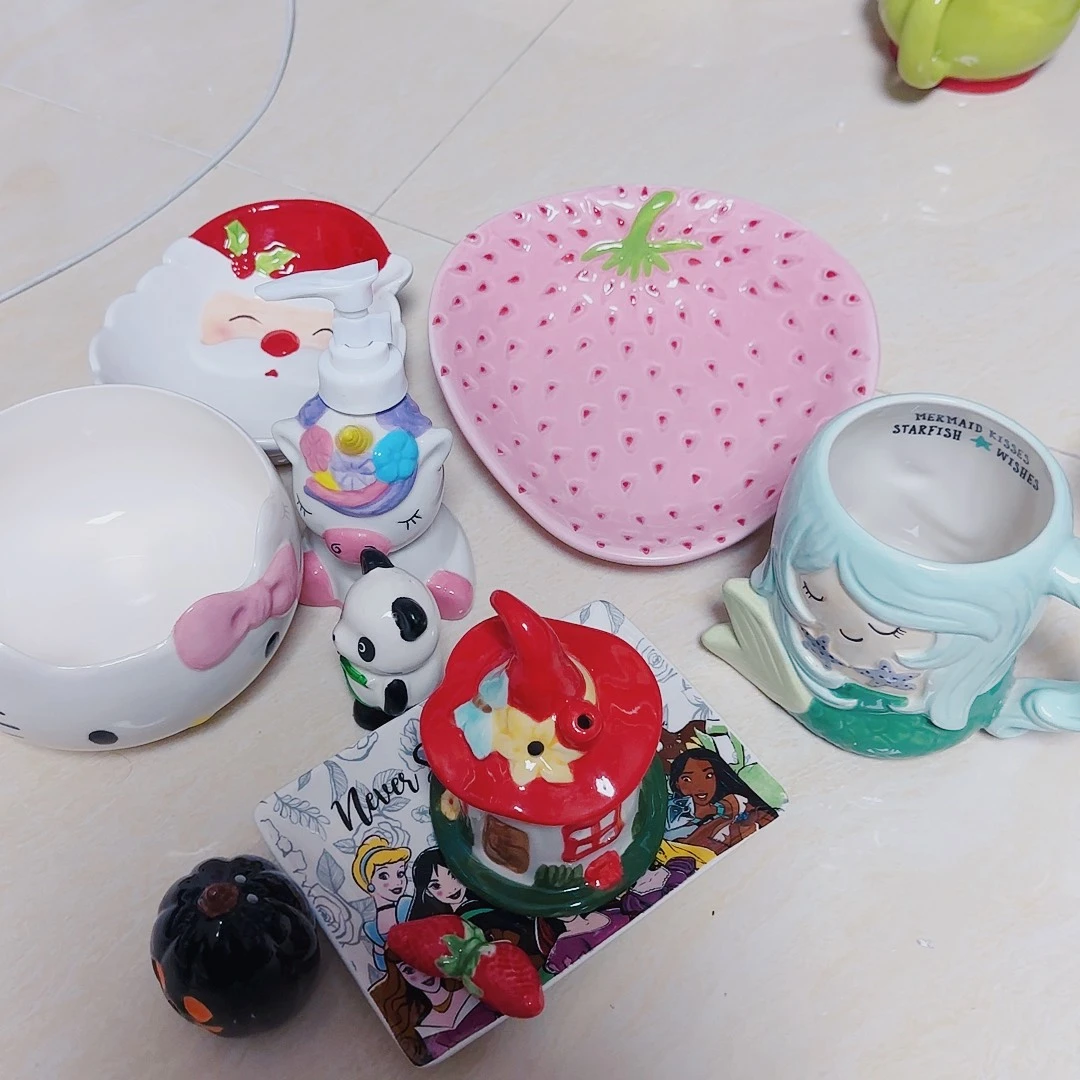 摆件默认微瑕陶瓷多件