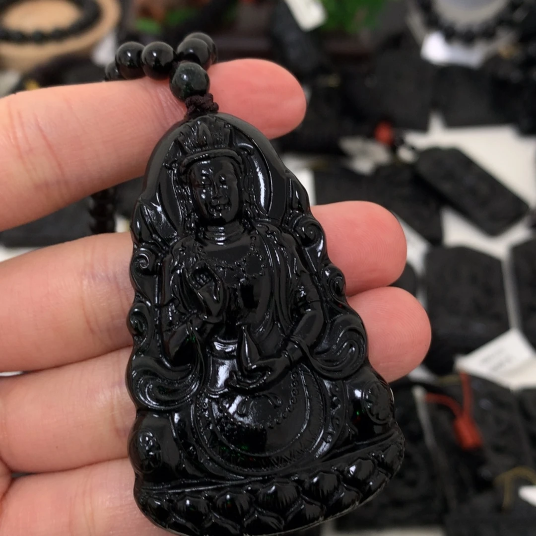 一****天然缅甸a货钢琴黑挂件