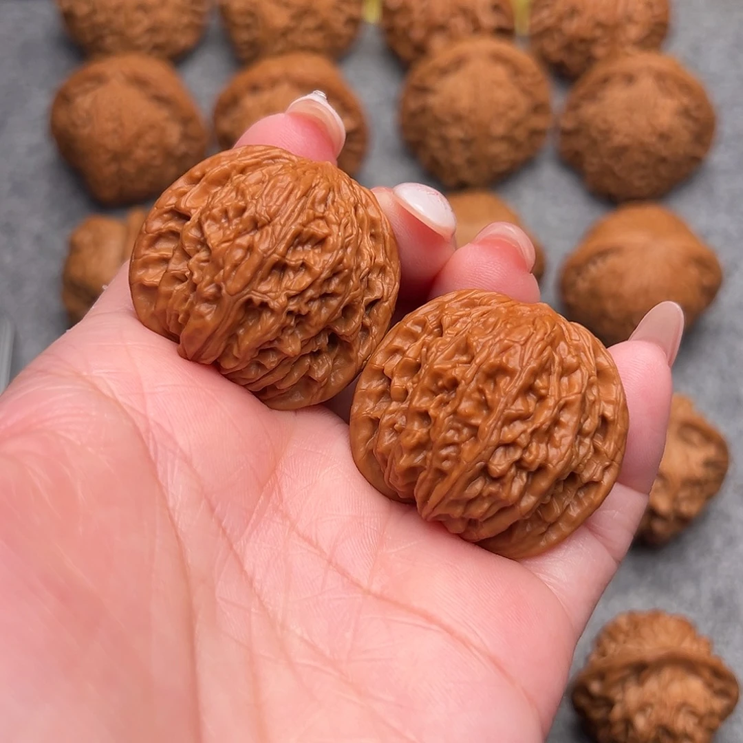 把件文玩核桃精品磨盘狮子头36全品正磨