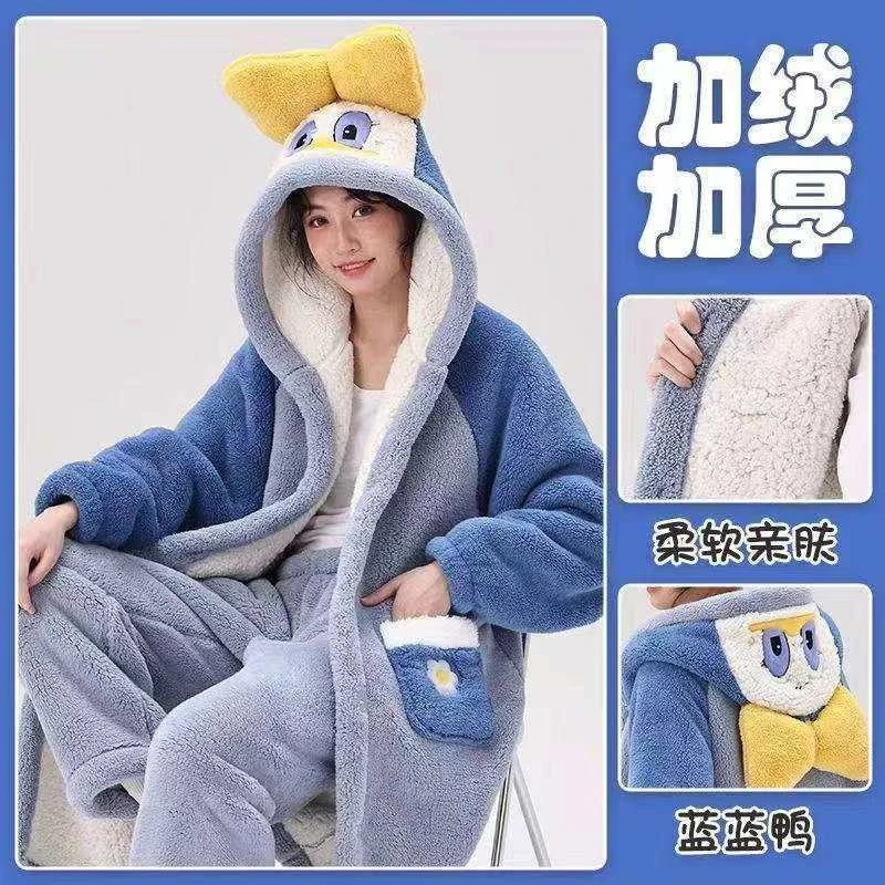 卡通家居服DD# 冬天保命加厚卡通家居服套装•